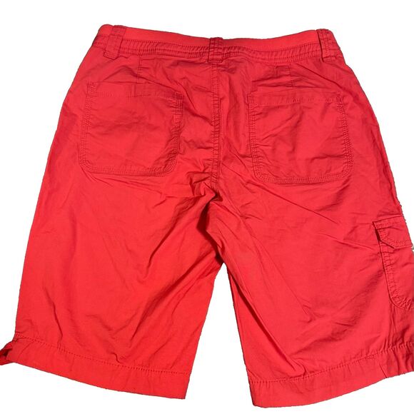 NWT SJB Red Bermuda Short Sz 6 Mid Rise Cotton Spandex 11" Inseam Women - Picture 2 of 9